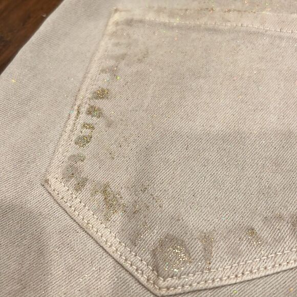 L’AGANCE | Margot Skinny Jeans tan color with glitter high rise size 26 - Picture 7 of 14